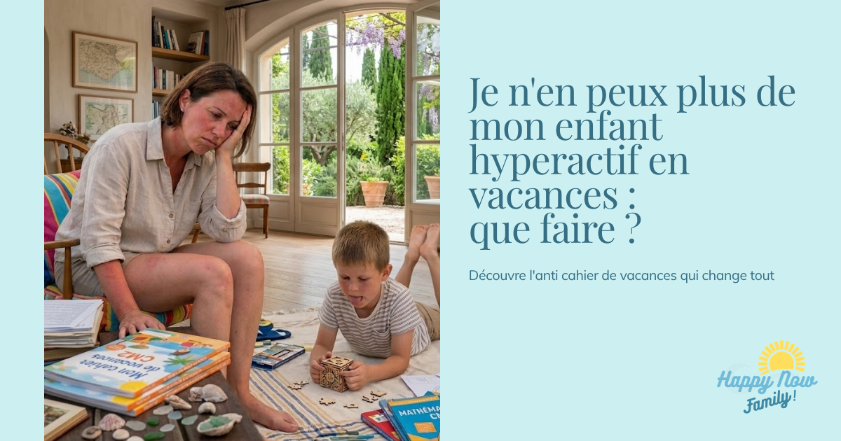 enfant hyperactif agité pendant les vacances d'été