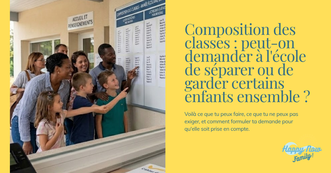 Composition des classes : peut-on demander à l'école de séparer ou garder certains enfants ?