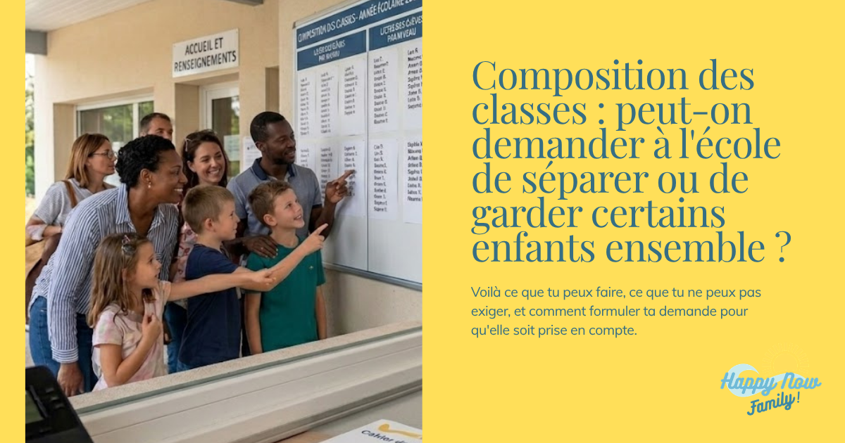 Composition des classes : peut-on demander à l'école de séparer ou garder certains enfants ?
