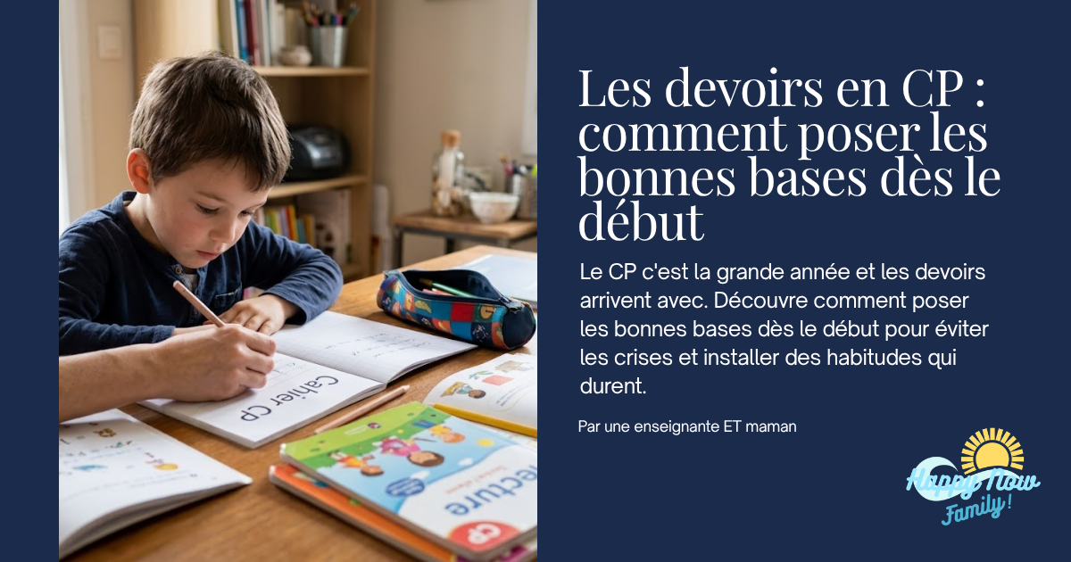 Les devoirs en CP : comment poser les bonnes bases dès le début