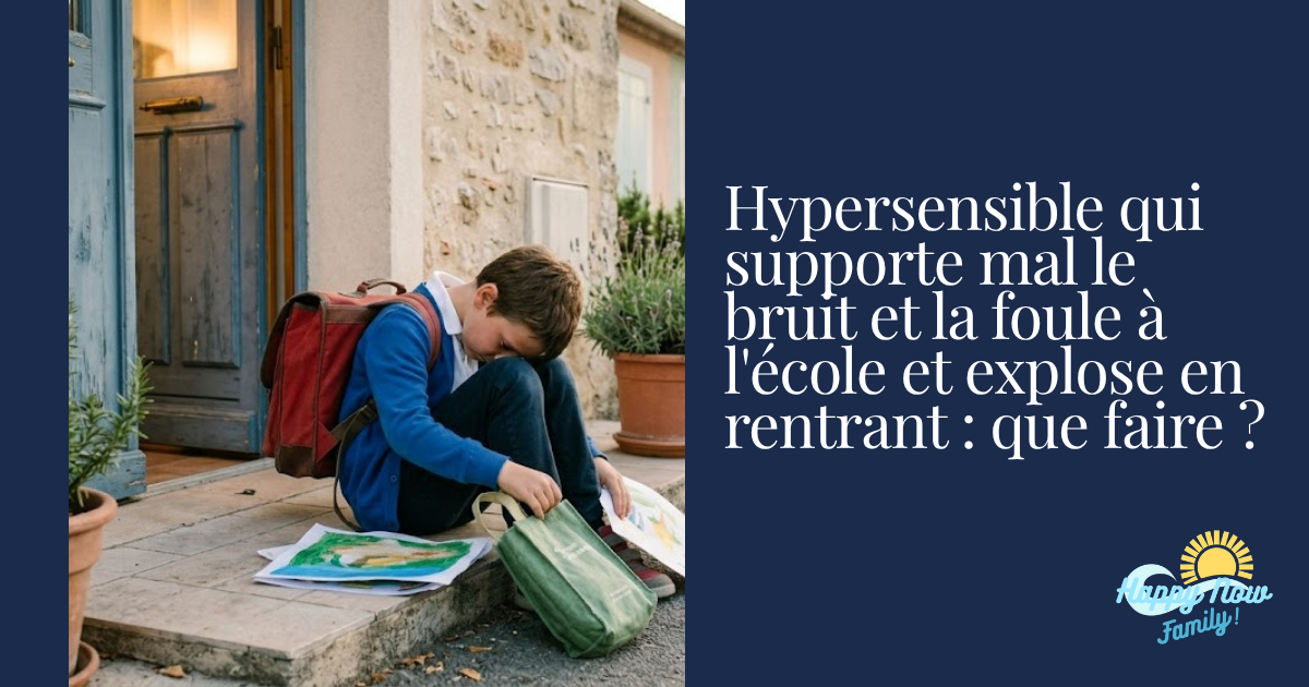 Mon enfant hypersensible supporte mal le bruit et la foule à l'école et explose en rentrant : surcharge sensorielle et émotionnelle que faire ?