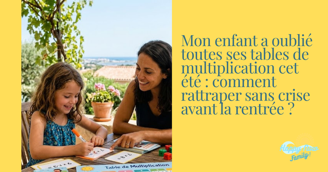 Mon enfant a oublié toutes ses tables de multiplication cet été : comment rattraper sans crise avant la rentrée ?